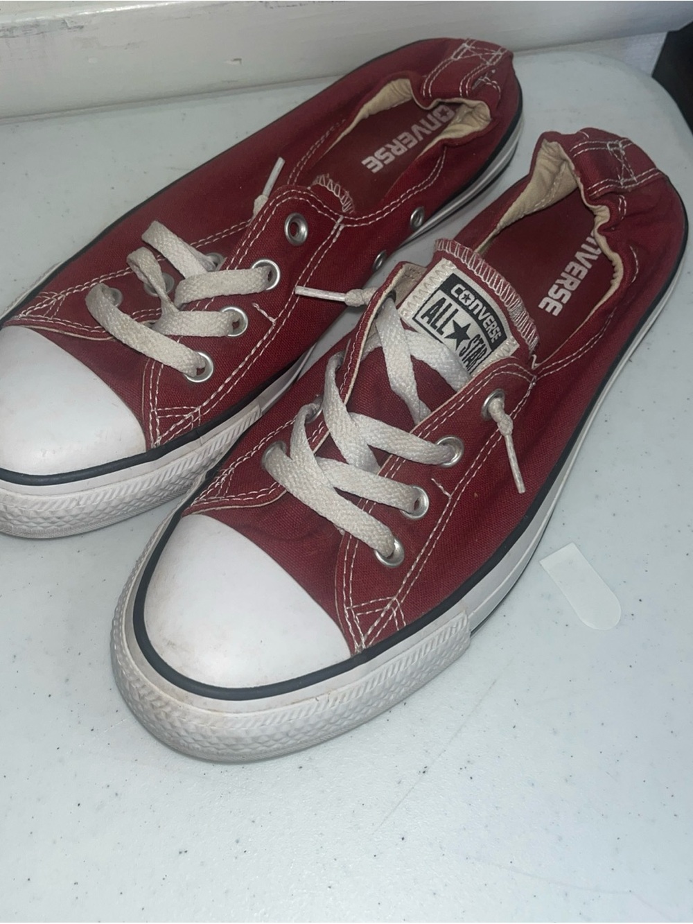 Converse Chuck Taylor All Star Shoreline Slip On Brick Red Black White Womens 10 - Picture 8 of 10